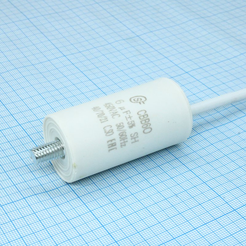 CBB60 6UF 450V WIRE+SCREW Saifu