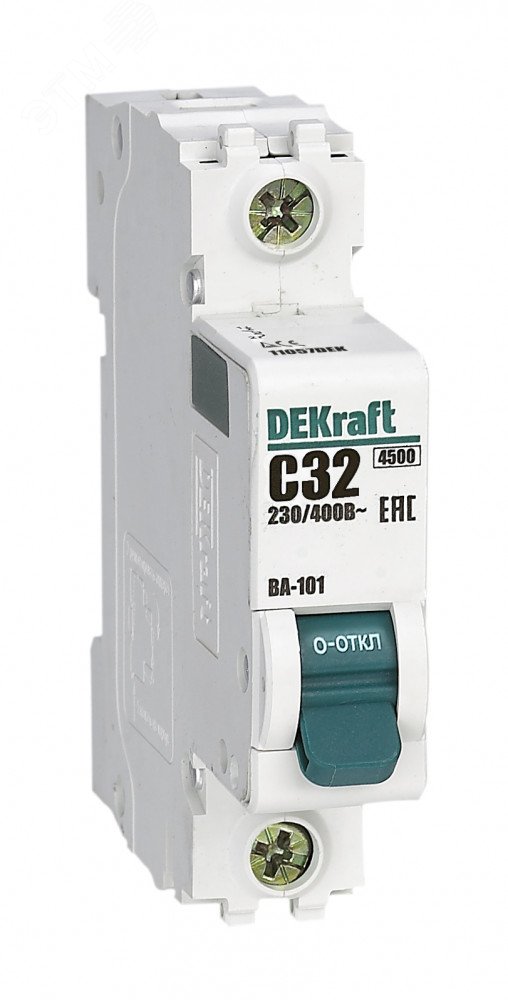Выключатель автоматический модульный 1п C 32А 4.5кА ВА-101 DEKraft 11057DEK DEKraft