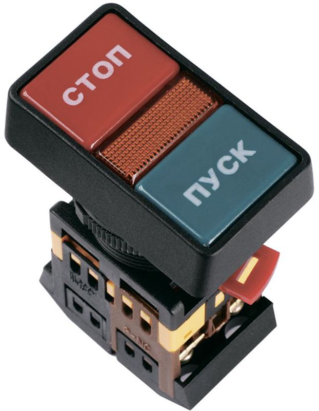 Кнопка PPBB-30N "Пуск-Стоп" d30мм 1з+1р 240В неон BBD21-PPBB-K51 IEK