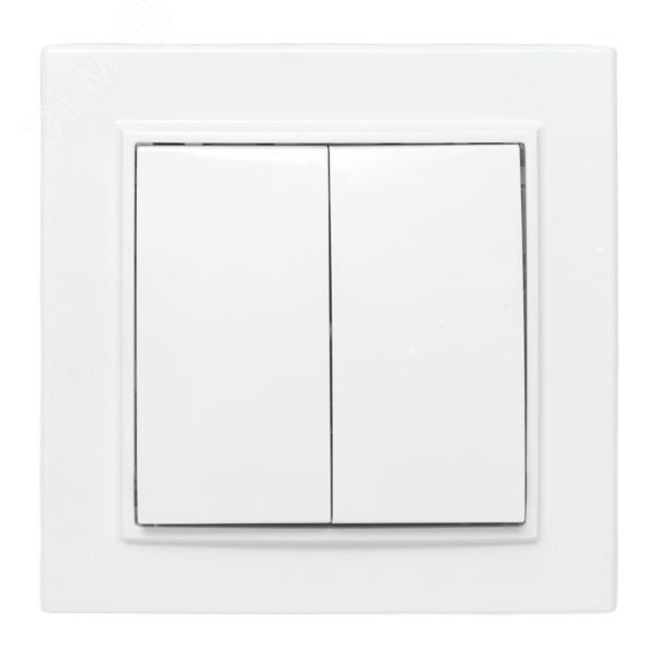 Выключатель 2-кл. СП Минск 10А IP20 бел. Basic ERV10-023-10 EKF