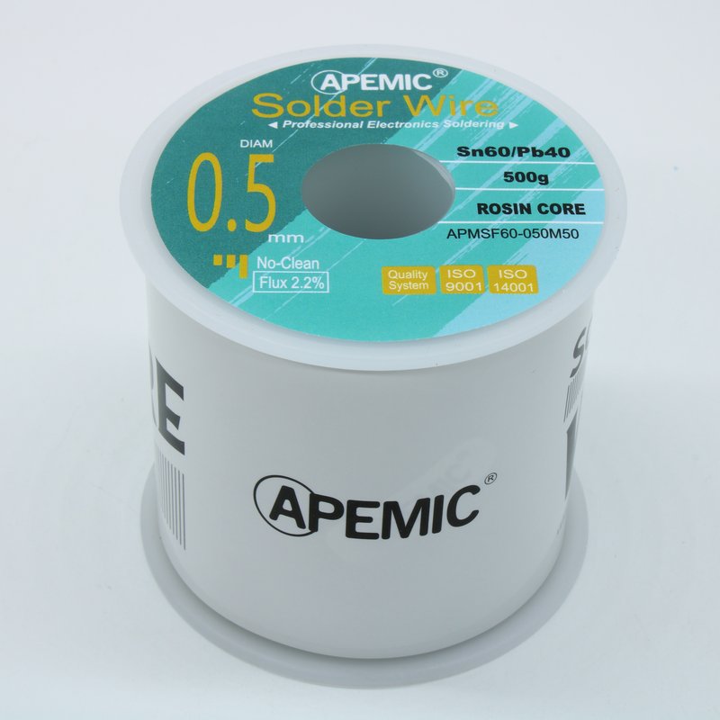 Припой Sn60Pb40 ROL0 0.5мм 500гр APEMIC