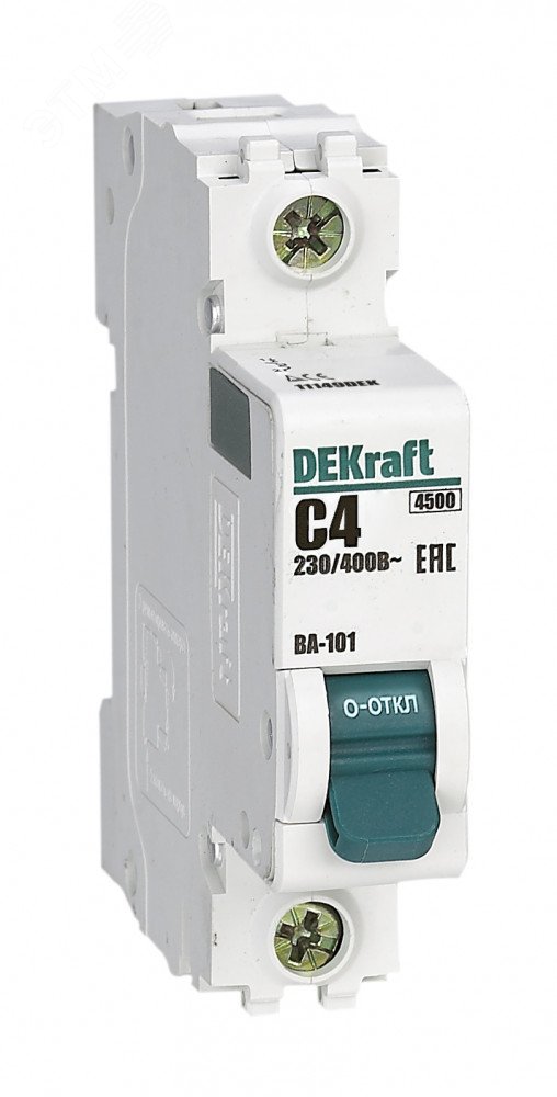 Выключатель автоматический модульный 1п C 4А 4.5кА ВА-101 DEKraft 11149DEK DEKraft
