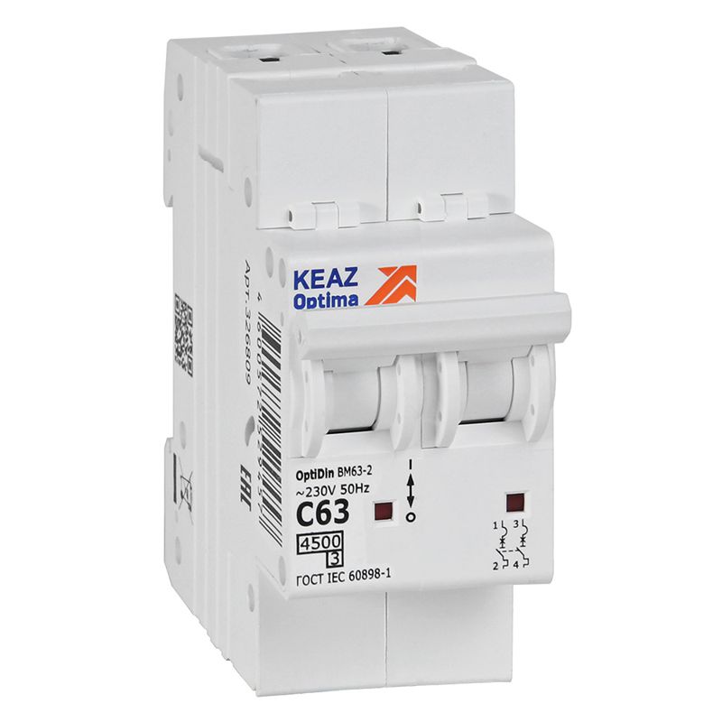 OptiDin BM63-2C63-4,5-УХЛ3 326809 КЭАЗ