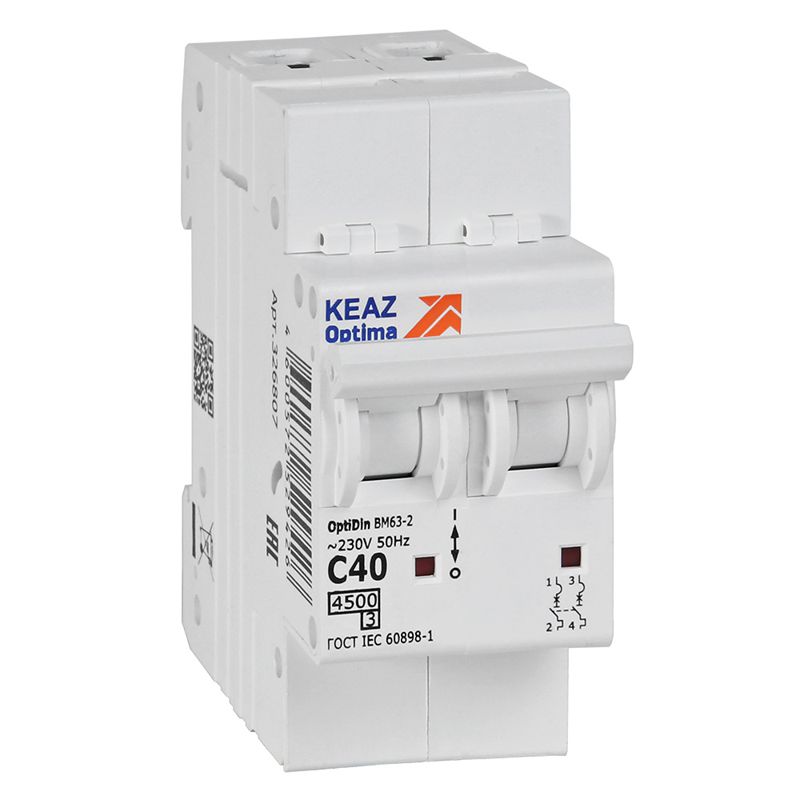 OptiDin BM63-2C40-4,5-УХЛ3 326807 КЭАЗ