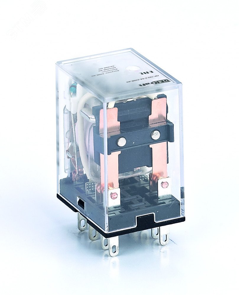Реле промежуточное ПР-102 5А 24В DC 2 конт. с LED-индикацией 23838DEK DEKraft