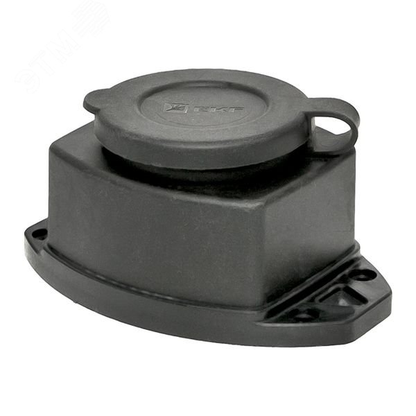 Розетка настенная 16А IP44 230В 2P+PE с защ. крышкой каучук Basic RPS-014-16-230-44 EKF