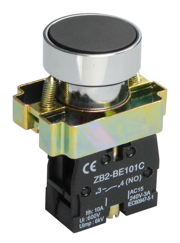 Кнопка LAY5-BA21 без подсветки черн. 1з BBT60-BA-K02 IEK