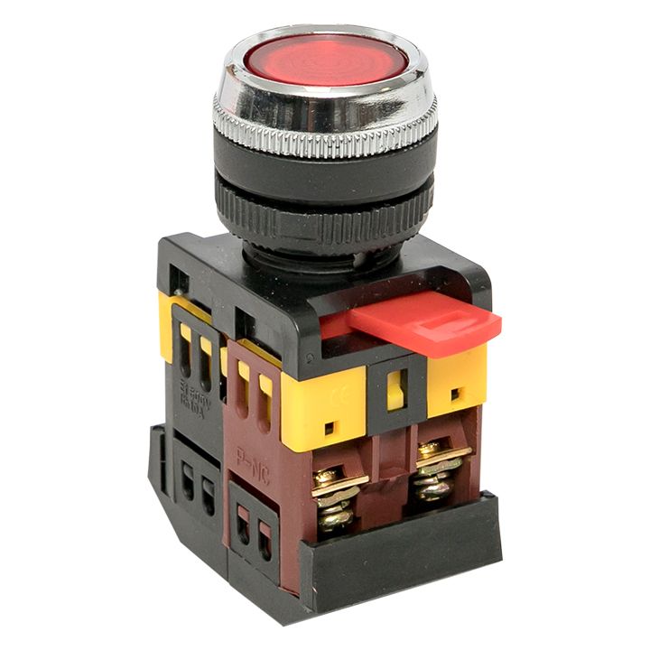Кнопка ABLFS-22 с подсветкой красный NO+NC 230В PROxima ablfs-22-r EKF