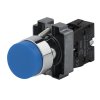 КНОПКА XB2-BL61 БЕЗ ПОДСВЕТКИ СИНИЙ 1НО Andeli