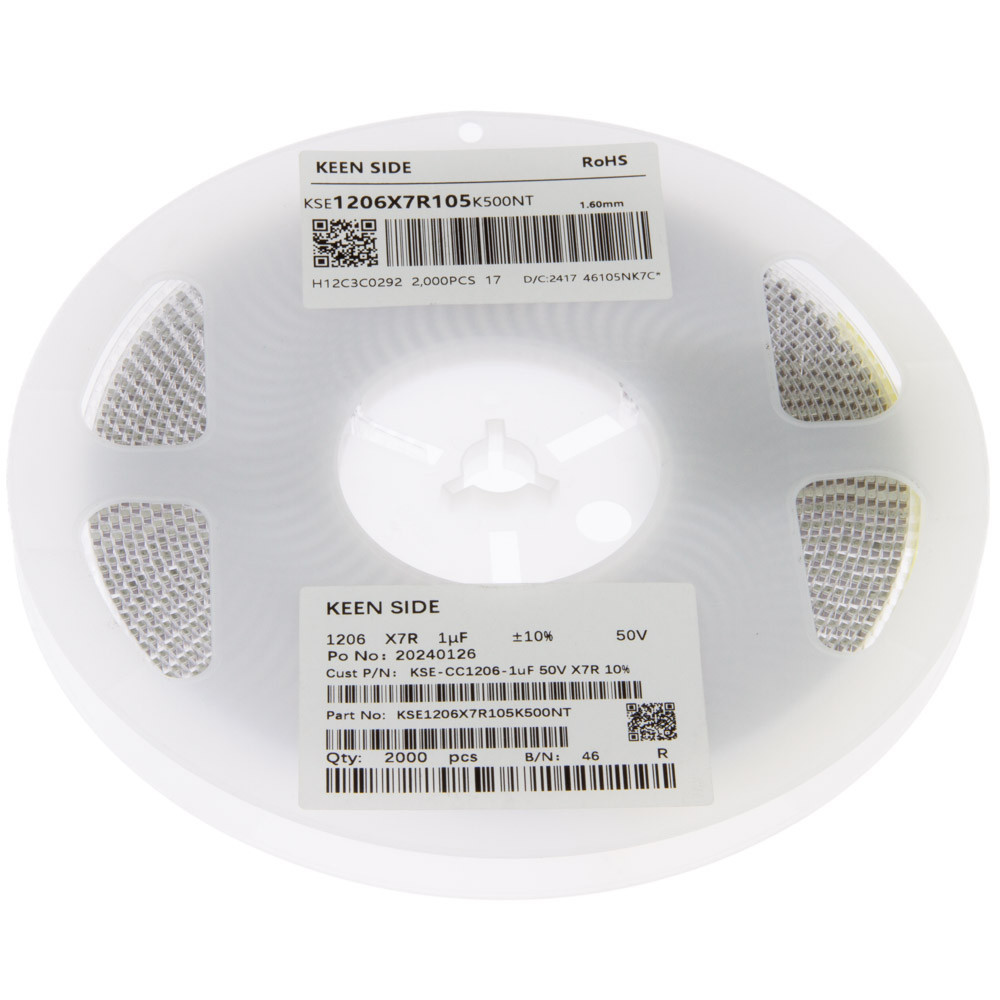 KSE-CC1206-1uF 50V X7R 10% KEEN SIDE