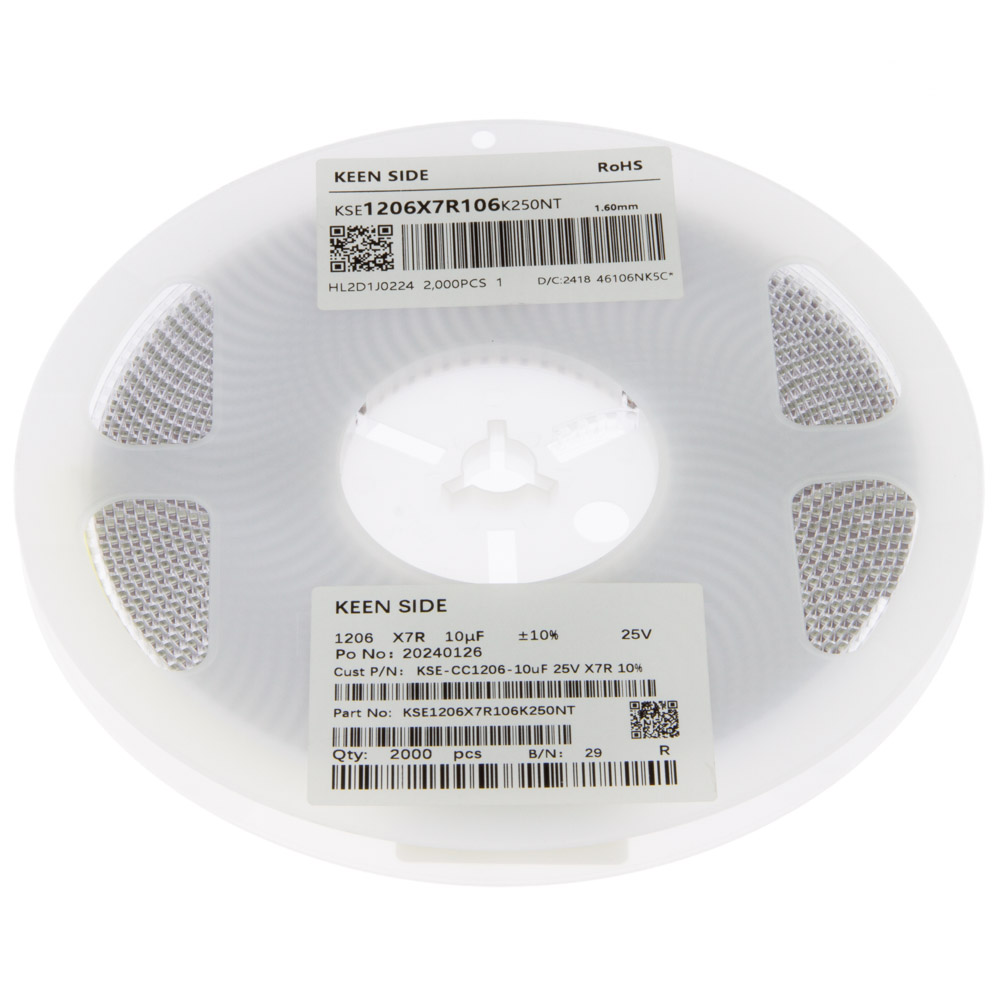 KSE-CC1206-10uF 25V X7R 10% KEEN SIDE