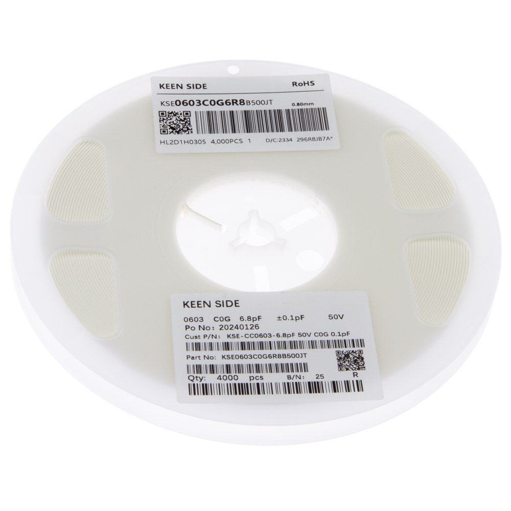 KSE-CC0603-6.8pF 50V C0G 0.1pF KEEN SIDE