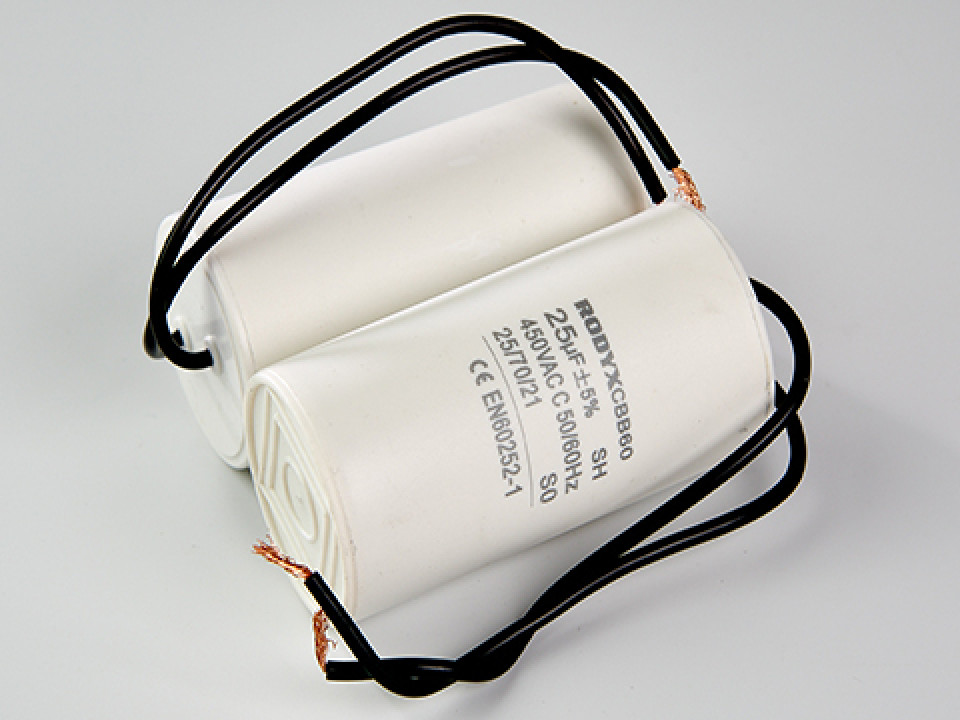 25мкф 450VAC 5% (42Х80) 50-60Hz CBB60-K гибк.выв. пусковой конденсатор RODYX Rodyx